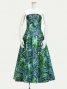 Hula Long Dress with Heliconia Print / Luxury Collection / Green / J2679gr
