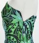 Hula Long Dress with Heliconia Print / Luxury Collection / Green / J2679gr