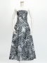 Hula Long Dress with Heliconia Print / Luxury Collection / Gray / J2679gy