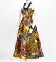 Hula Long Dress with Heliconia Print / Luxury Collection / Orange / J2679or