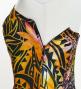 Hula Long Dress with Heliconia Print / Luxury Collection / Orange / J2679or