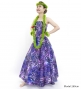 Hula Long Dress with Heliconia Print / Luxury Collection / Purple / J2679pu