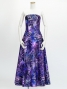 Hula Long Dress with Heliconia Print / Luxury Collection / Purple / J2679pu