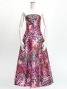 Hula Long Dress with Heliconia Print / Luxury Collection / Red / J2679rd