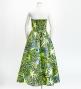 Hula Long Dress with Heliconia Print / Luxury Collection / Yellow Green / J2679ye