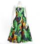 Hula Midi Dress with Strelitzia Print / Luxury Collection / Gray / J2680gy