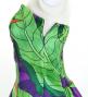 Hula Midi Dress with Strelitzia Print / Luxury Collection / Purple / J2680pu