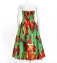 Hula Midi Dress with Strelitzia Print / Luxury Collection / Red / J2680rd