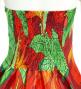 Hula Midi Dress with Strelitzia Print / Luxury Collection / Red / J2680rd