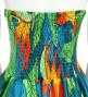 Hula Midi Dress with Strelitzia Print / Luxury Collection / Turquoise Blue / J2680tbl