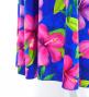 Hula Long Hibiscus Dress with Velvet / Luxury Collection / Blue / J2681bl