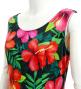 Hula Long Hibiscus Dress with Velvet / Luxury Collection / Green / J2681gr