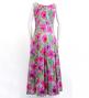 Hula Long Hibiscus Dress with Velvet / Luxury Collection / Gray / J2681gy