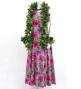 Hula Long Hibiscus Dress with Velvet / Luxury Collection / Gray / J2681gy