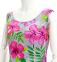 Hula Long Hibiscus Dress with Velvet / Luxury Collection / Gray / J2681gy