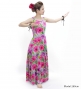 Hula Long Hibiscus Dress with Velvet / Luxury Collection / Gray / J2681gy