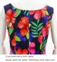 Hula Long Hibiscus Dress with Velvet / Luxury Collection / Navy / J2681nv