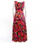 Hula Long Hibiscus Dress with Velvet / Luxury Collection / Pink / J2681pi