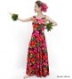 Hula Long Hibiscus Dress with Velvet / Luxury Collection / Pink / J2681pi