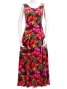 Hula Long Hibiscus Dress with Velvet / Luxury Collection / Pink / J2681pi