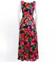 Hula Long Hibiscus Dress with Velvet / Luxury Collection / Purple / J2681pu