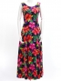 Hula Long Hibiscus Dress with Velvet / Luxury Collection / Purple / J2681pu