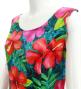Hula Long Hibiscus Dress with Velvet / Luxury Collection / Turquoise Blue / J2681tbl