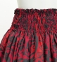 Hula Pa'u Skirt with Kahiko Print / Red /G2685