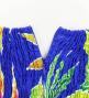Hula Long Dress with Heliconia Print / Luxury Collection / Blue / J2687bl