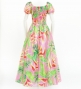 Hula Long Dress with Heliconia Print / Luxury Collection / Pink / J2687pi