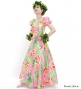 Hula Long Dress with Heliconia Print / Luxury Collection / Pink / J2687pi