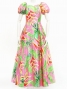 Hula Long Dress with Heliconia Print / Luxury Collection / Pink / J2687pi