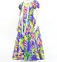 Hula Long Dress with Heliconia Print / Luxury Collection / Purple / J2687pu