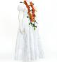 Hula Long Dress with Heliconia Print / Luxury Collection / White / J2687wh