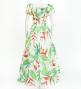Hula Long Dress with Heliconia Print / Luxury Collection / White&Red / J2687whrd