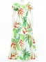 Hula Long Dress with Heliconia Print / Luxury Collection / White&Red / J2687whrd