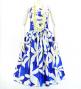 Hula Midi Dress with Tiare Print / Luxury Collection / Blue / J2688bl