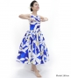 Hula Midi Dress with Tiare Print / Luxury Collection / Blue / J2688bl