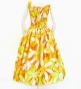Hula Midi Dress with Tiare Print / Luxury Collection / Orange / J2688or