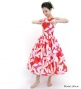 Hula Midi Dress with Tiare Print / Luxury Collection / Red / J2688rd