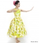 Hula Midi Dress with Tiare Print / Luxury Collection / Yellow / J2688ye