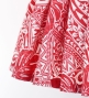 Hula Pa'u Skirt with Monstera Kahiko Print / Red / G2691