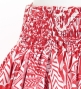Hula Pa'u Skirt with Monstera Kahiko Print / Red / G2691