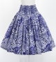 Hula Pa'u Skirt with Monstera Kahiko Print / Navy / G2695