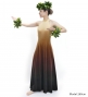 Hula Long Gradation Dress with Velvet / Luxury Collection / Beige & Brown /J2711bebr