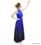 Hula Long Gradation Dress with Velvet / Luxury Collection / Blue & Black / J2711blbk