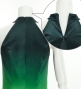 Hula Long Gradation Dress with Velvet / Luxury Collection / Green & Yellow / J2711grye