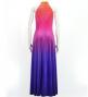 Hula Long Gradation Dress with Velvet / Luxury Collection / Orange & Purple / J2711orpu