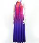 Hula Long Gradation Dress with Velvet / Luxury Collection / Orange & Purple / J2711orpu