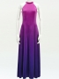 Hula Long Gradation Dress with Velvet / Luxury Collection / Purple & Dark Purple / J2711pudpu